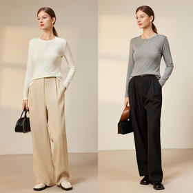 醋酸天丝羊毛领打底