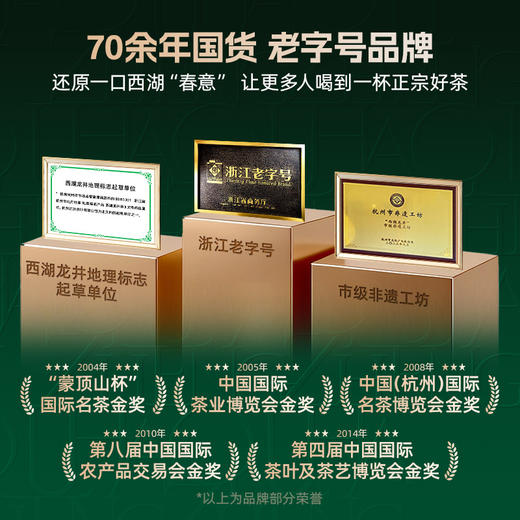 2026年新茶上市【龙字礼盒】卢正浩龙字号礼盒装西湖龙井茶明前特级高端茶叶送礼 100克 商品图8