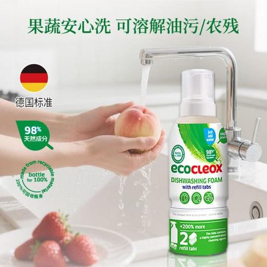 卫丫 3in1餐碗果蔬泡沫型洗洁精（500ml+2片溶解剂） 商品图0