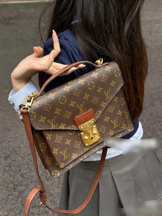 LV 中古 老花 26 蒙梭 邮差包 商品图2