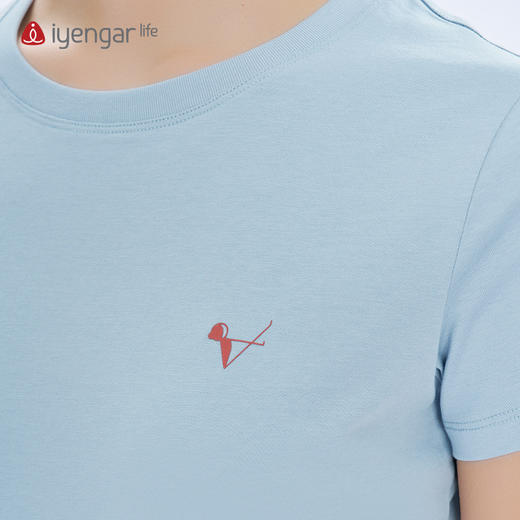艾扬格 life C1216瑜伽船式女装T恤短袖 柔软舒爽面料 原创手绘设计 Paripuna Navasana船式的"V"形平衡,淬炼身体 商品图4