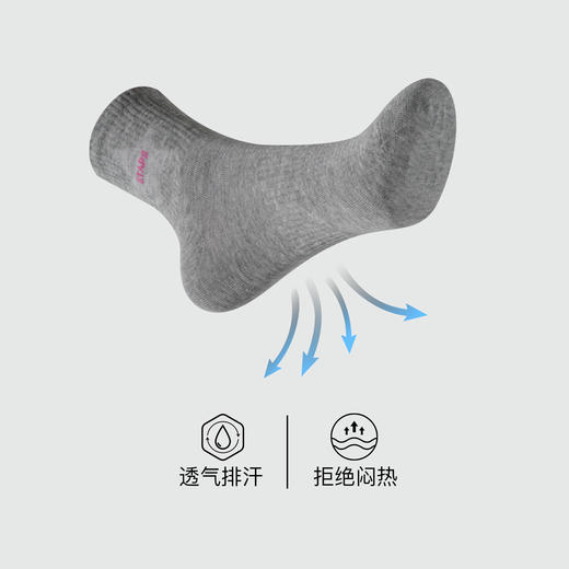 【满3双/19.9元】【秀黛】女士休闲中筒袜棉质亲肤透气手工对目无硌脚感袜子W5220001T【门店同款】 商品图2
