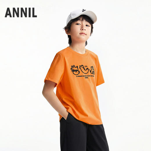 男女童圆领短袖T恤夏季新款安奈儿童装EM621758 商品图1