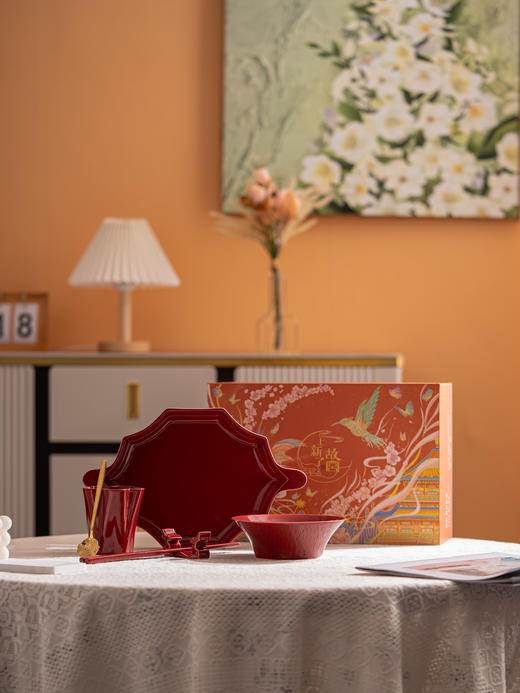 富玉 |  景德镇高温玲珑瓷餐具组合轻奢高级感镜影餐具 商品图0