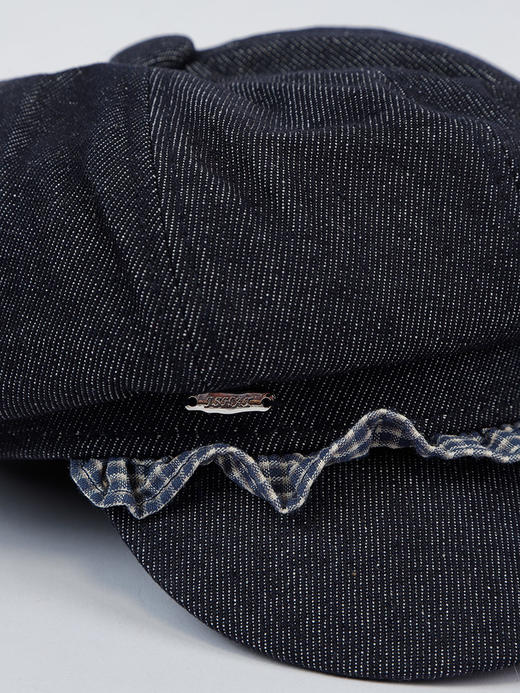 简约格纹边单宁八角帽鸭舌帽-纪念日百货门店同款169146700 商品图8