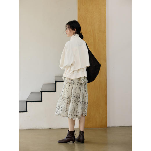 抽绳斜门襟短风衣 商品图4