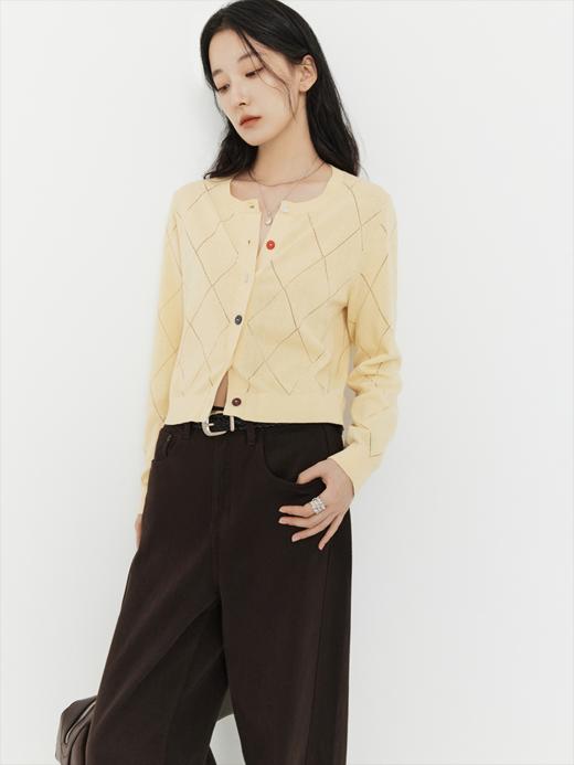 马卡龙醋酸亚麻冷萃开衫FCG1WSC011 商品图12