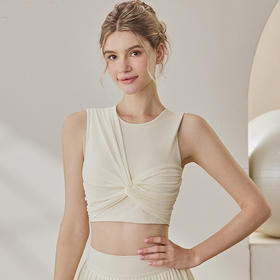 跃牌【健舞健美】系列网纱交叉健身服运动户外无袖背心上衣8777