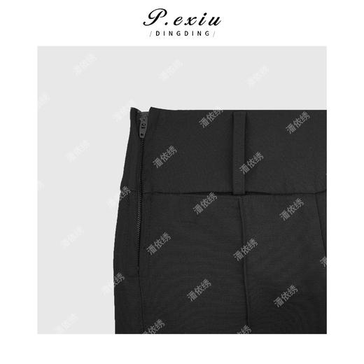 A008潘依绣丁丁宠粉韩系简约侧压褶羊-毛-西装裤Q80167 商品图2