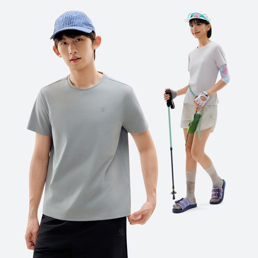 探拓户外速干T恤男女夏季短袖基础抗菌凉感防晒透气运动跑步上衣 商品图3