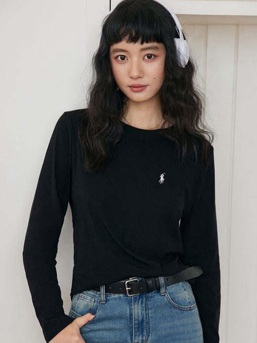 春搭・无界100天丝小马刺绣万能打底衫 商品图2