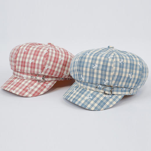 ZY小蝴蝶结格纹八角帽鸭舌帽-纪念日百货门店同款169297073 商品图0