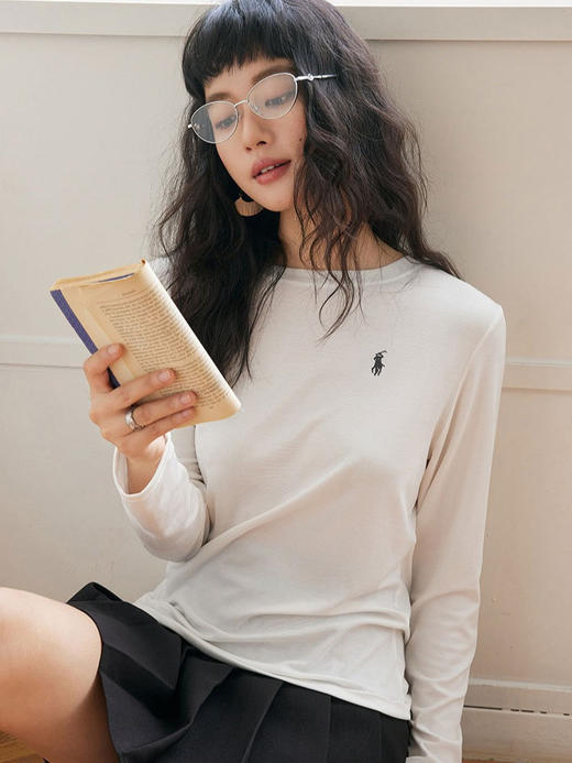 春搭・无界100天丝小马刺绣万能打底衫 商品图0