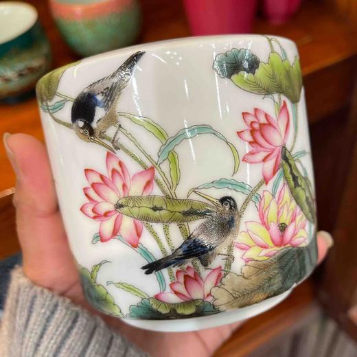 5000京德窑粉彩手绘小茶叶罐 商品图0