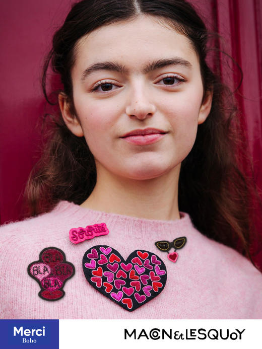 Macon&Lesquoy法国原创设计 甲壳虫老爷车 玫瑰人生系列 M&L刺绣手工饰品胸针 商品图3