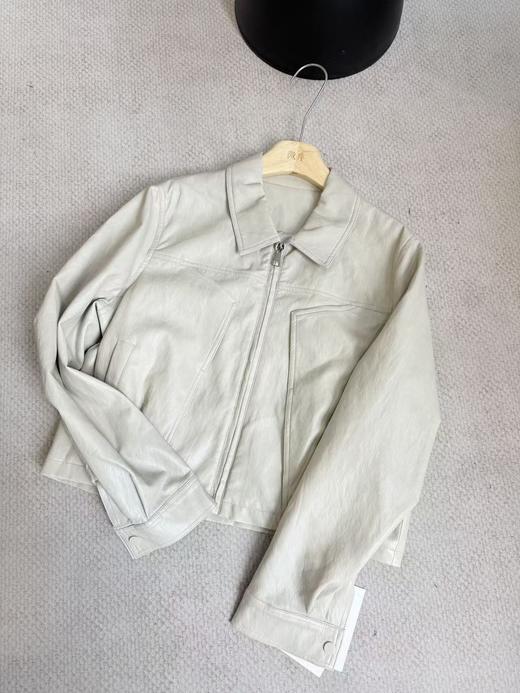 摩登时代|美式复古蛋白皮皮衣外套 商品图4