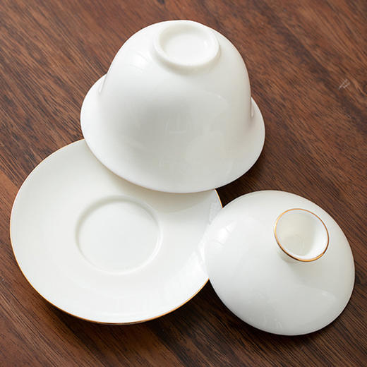 瓷聚阁丨羊脂玉瓷盖碗 三才盖碗 德化玉瓷 约120ml 多款可选 茶具茶生活美器 商品图2