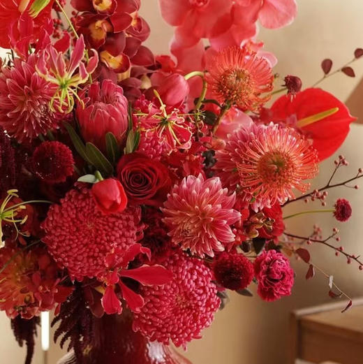 新年红瓷古典瓶 商品图2