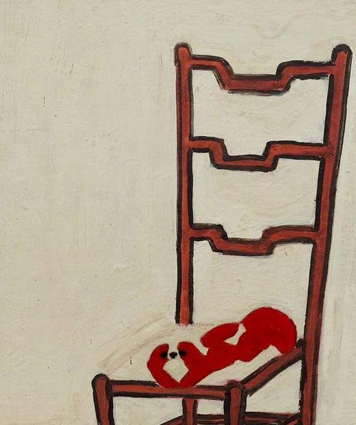 独角鹿西洋古董2018年中国台湾耿画廊授权出品常玉创作限量版画《Pekinese on a Chair-趴在椅子上的狮子狗》 商品图3