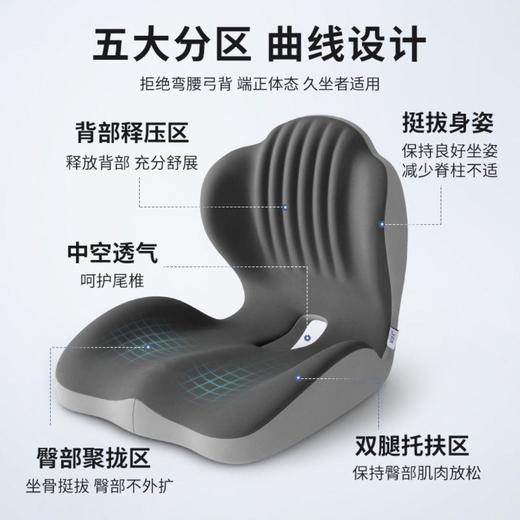 记忆棉一体坐垫办公室久坐神奇护腰靠垫学生矫正坐姿人体腰靠坐垫 商品图1