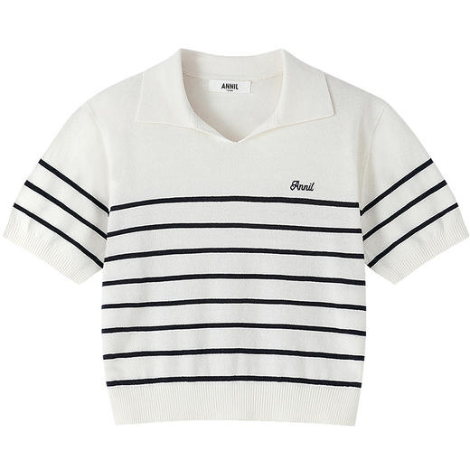 女童翻领短袖针织衫夏季新款安奈儿童装EG624678 商品图5