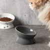 漫沃星系斜口陶瓷猫碗MC-604灰色 商品缩略图4