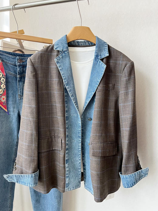 【拼接的艺术】噢蜜ooomeooo复古拼接外套“更时髦一点” 商品图13