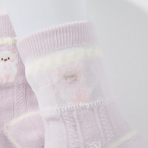 MINIZAI短筒袜两双入MI26SPW02S白紫色调 商品图10