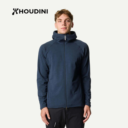 HOUDINI胡丁尼Power Up Light魔术大师轻量版男连帽抓绒外套 830078 商品图0