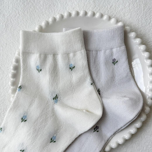ZY韩系小花短袜袜子基础-简约-纪念日百货门店同款169144270 商品图2