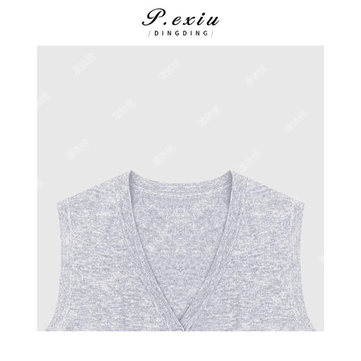 A008潘依绣丁丁宠粉韩系无袖V领针织打底Q50778 商品图2