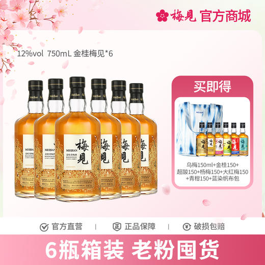 金桂梅见青梅酒12度6瓶750ml低度酒果酒梅子酒微醺甜酒箱装 商品图0
