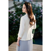 舒适亚麻 米思阳2026春新款轻职风优雅通勤OL修身小西装七分袖西装外套女6131 商品缩略图3