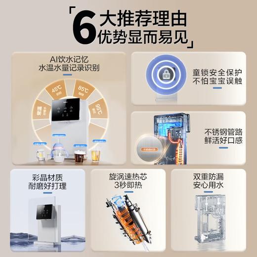 海尔（Haier）管线机 超薄壁挂式饮水机 家用无胆即热式直饮机厚膜速热 4档水温调节净水器净饮机伴侣管线机 新款HGRZ2318【升级不锈钢管路】银灰色 商品图1
