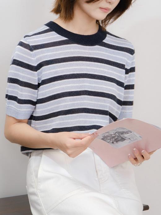 法式文艺 条纹套头毛衫FCG1WST084 商品图12