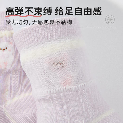 MINIZAI短筒袜两双入MI26SPW02S白紫色调 商品图3