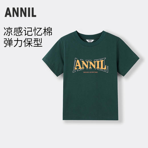 男女童圆领短袖针织衫夏季新款安奈儿童装EM621711 商品图0
