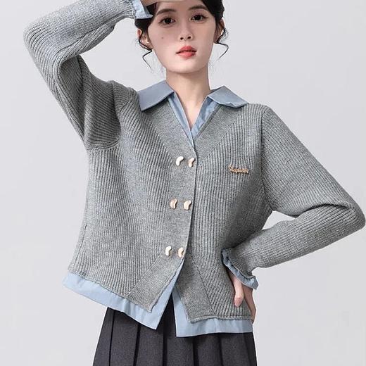 假两件POLO领针织开衫｜显高显瘦、百搭实穿于一身 商品图1