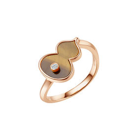 ［东方幸趣］18K玫瑰金虎睛石镶钻戒指#岱川