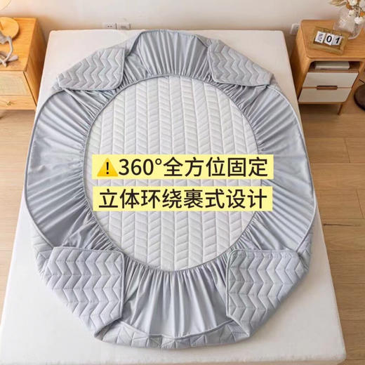 LHX4828A类原棉抗菌大豆夹棉床笠 商品图7
