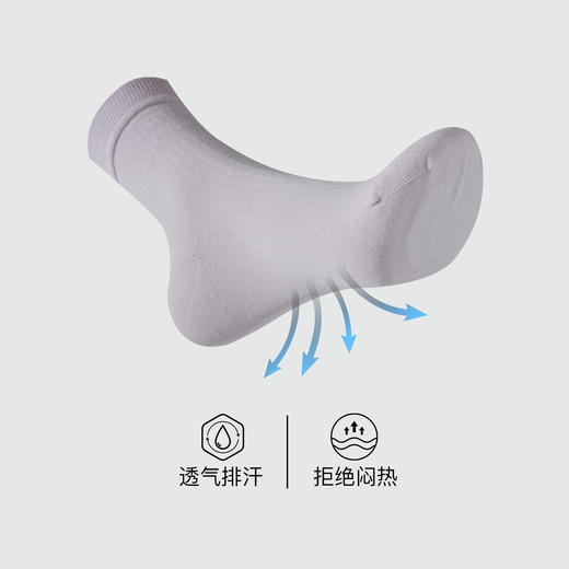 【满3双/19.9元】【秀黛】女士休闲中筒袜95棉亲肤柔软透气减少闷热中筒保暖支撑休闲袜W5220002T【门店同款】 商品图2