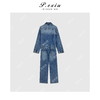 04-6潘依绣丁丁宠粉高级感时髦复古工装显瘦阔腿裤牛仔连体裤Q5291 商品缩略图2