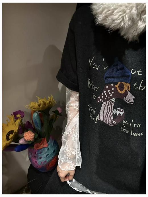 老米优品🎈3-5天发！🍃把春日的温柔穿上身~《软fufu网纱透明蕾丝衫》叠搭一绝！DD260227A 商品图3