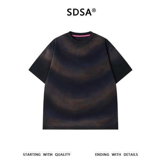 26T55SDSA男装2026新款重磅渐变做旧短袖T恤晕染设计感宽松圆领上衣 商品图1