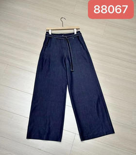 原单新款超柔软垂感阔腿直筒牛仔裤