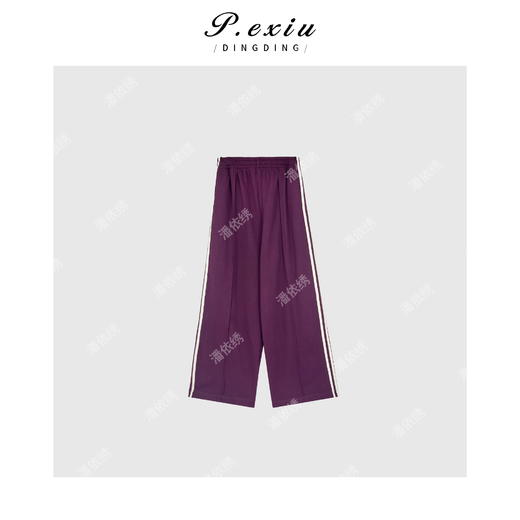 04-6潘依绣丁丁宠粉韩系侧边织带休闲长裤Q80461 商品图1