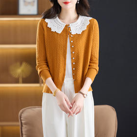 翻领小香风开衫外套，显瘦好看上衣CC-27-2660
