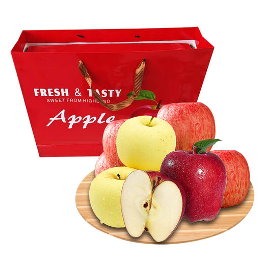 【顺丰/京东】陇上三味苹果礼盒  12 枚甄选 脆甜多汁 自然好味 商品图0