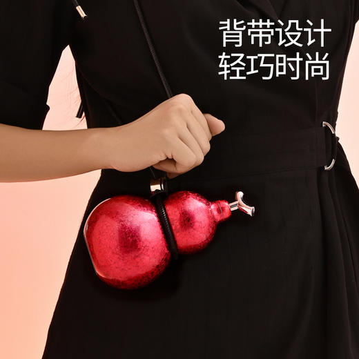 鹤玺高端冰裂纹防漏便携式葫芦杯保温吸管杯创意高颜值男女随行杯 商品图3