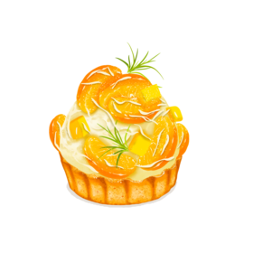 蜜桔奶油塔